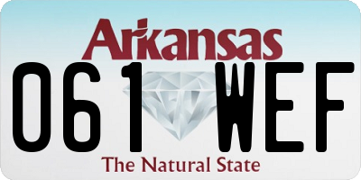 AR license plate 061WEF