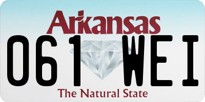AR license plate 061WEI