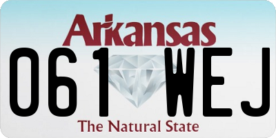 AR license plate 061WEJ