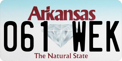 AR license plate 061WEK