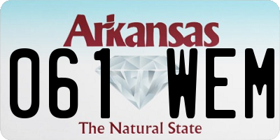 AR license plate 061WEM