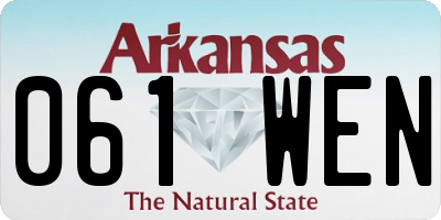 AR license plate 061WEN