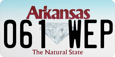 AR license plate 061WEP