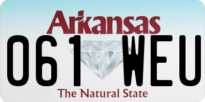 AR license plate 061WEU
