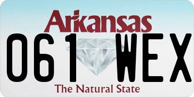 AR license plate 061WEX