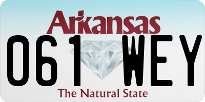 AR license plate 061WEY