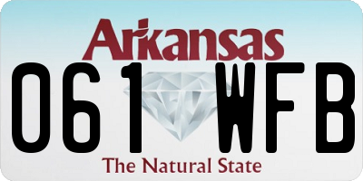 AR license plate 061WFB