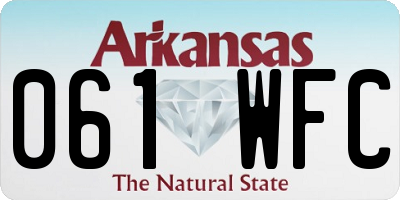 AR license plate 061WFC