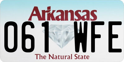 AR license plate 061WFE
