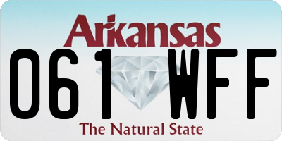 AR license plate 061WFF