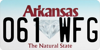 AR license plate 061WFG