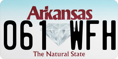 AR license plate 061WFH