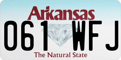 AR license plate 061WFJ
