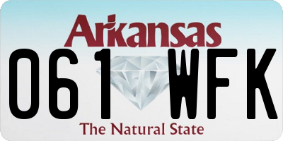 AR license plate 061WFK