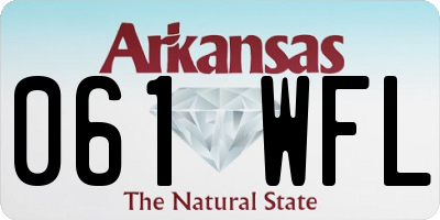 AR license plate 061WFL