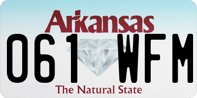 AR license plate 061WFM