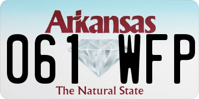 AR license plate 061WFP