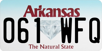 AR license plate 061WFQ