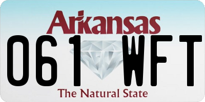 AR license plate 061WFT