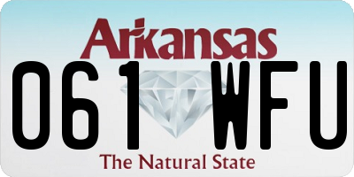 AR license plate 061WFU