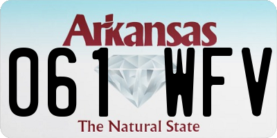 AR license plate 061WFV
