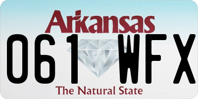 AR license plate 061WFX