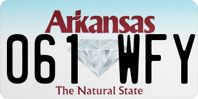 AR license plate 061WFY