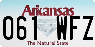 AR license plate 061WFZ