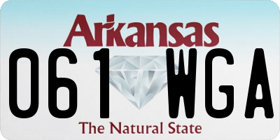 AR license plate 061WGA