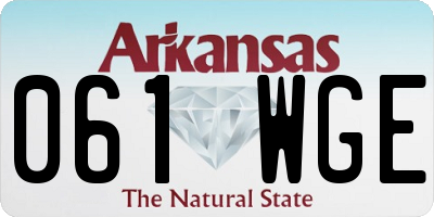 AR license plate 061WGE