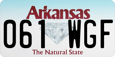 AR license plate 061WGF