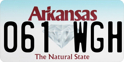 AR license plate 061WGH