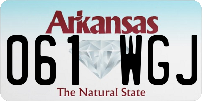 AR license plate 061WGJ