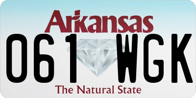 AR license plate 061WGK
