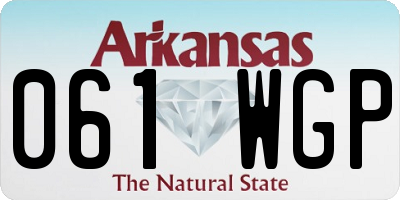 AR license plate 061WGP