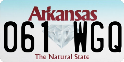 AR license plate 061WGQ