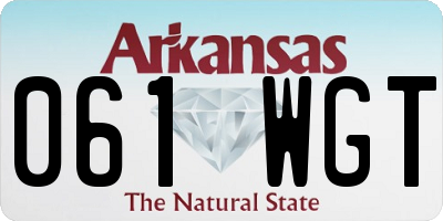 AR license plate 061WGT