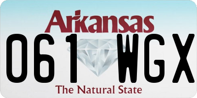 AR license plate 061WGX