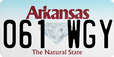 AR license plate 061WGY