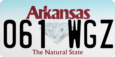 AR license plate 061WGZ