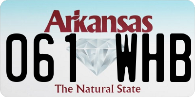 AR license plate 061WHB