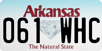 AR license plate 061WHC