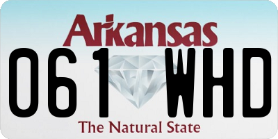 AR license plate 061WHD