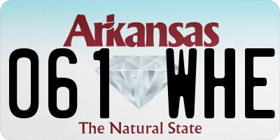 AR license plate 061WHE