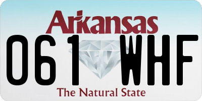 AR license plate 061WHF