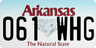 AR license plate 061WHG