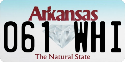 AR license plate 061WHI