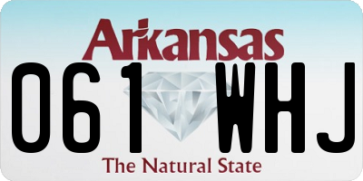 AR license plate 061WHJ