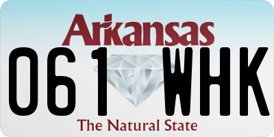 AR license plate 061WHK