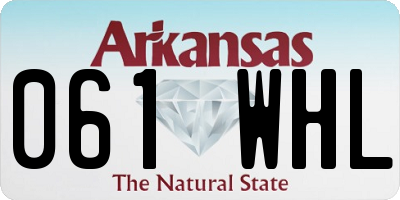 AR license plate 061WHL